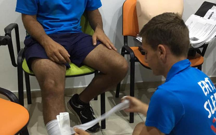 student training in first aid